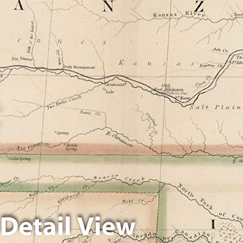Vintage 1898 Kansas State Map Poster - 24x36 Inch Old Map Wall Art Decor