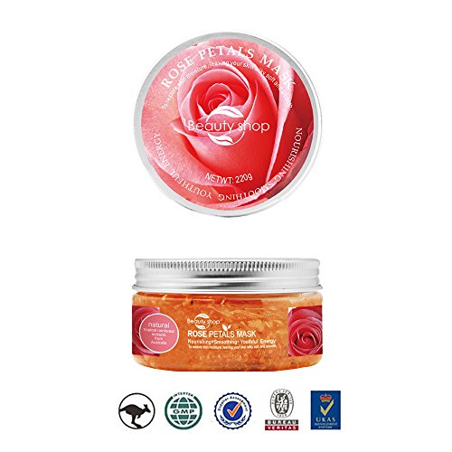 Rose Petals face Mask 220g for facial treatment Whitening, minimizes pores , reduces wrinkles and improves overall complexion Moisturizing , Nourishing, Exfoliates, dissolves dead skin