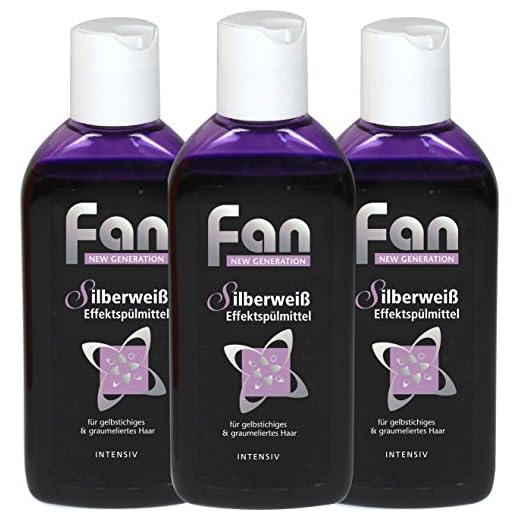 Fan Silberweiß Effektspülmittel das Original | Effektspülung 100 ml | Anti-Gelbstich (3 Stück)