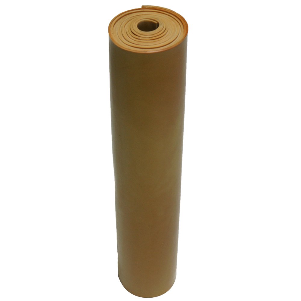Rubber-Cal Pure Gum Rubber - Commerical Grade - 40A - Rubber Sheet - Tan Gum in Color - 1/16" Thick x 36" Width x 24" Length