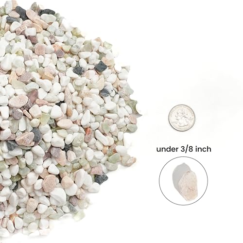 Image of CONSDAN 300 LBS Natural Gravel for Fish Tank, StoneCreek Betta Fish Aquarium Gravel, Vase Filler, River Rocks, Fish Tank Decorations, Perfect for Aquarium Decor, Fish Tank, Indoor Plant, Mixed Color
