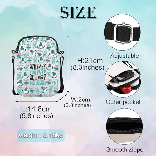 MEIKIUP POTS Awareness Crossbody Bag Dysautonomia Gift POTS Syndrome Gift Dizziness Awareness Bag4