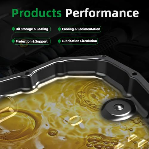 Riyhch Engine Transmission Oil Pan with Drain Plug Compatible with Nissan Sentra 2013-2016, for Versa 2012-2016, for Versa Note 2014-2019, 1.6L 1.8L,OE:265-842,313903JX0A