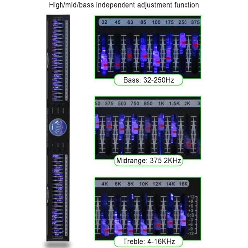 Ecualizador gráfico Hi-Fi de 22 bandas, ecualizador digital con reducción automática inteligente de ruido, 10 modos preestablecidos, para estudio de grabación y uso doméstico miniatura 4