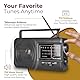 Caliber Retro Radio FM mit Batteriebetrieb – Tragbares Vintage Radio mit Kopfhöreranschluss, UKW-Empfang, Handgriff & Teleskopantenne für Zuhause, Outdoor & Camping