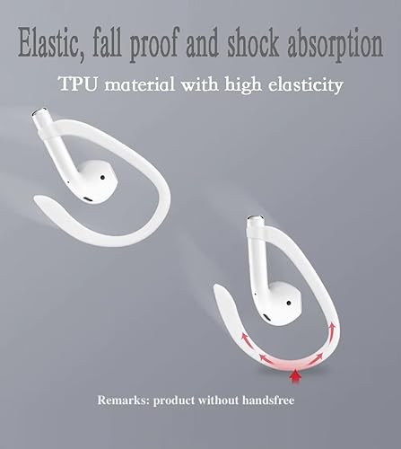 Miniatura 5 de Ganchos para las orejas compatibles con Apple AirPods 1, 2, 3, 4, Pro y Pro 2  Ganchos deportivos antideslizantes para las orejas para máxima