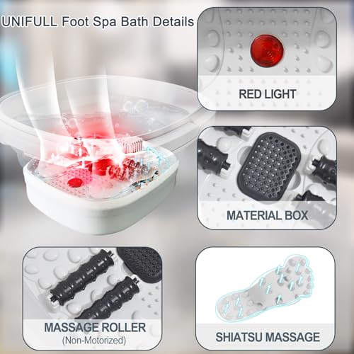 Spa de pies con control de temperatura y masaje UNIFULL miniatura 7