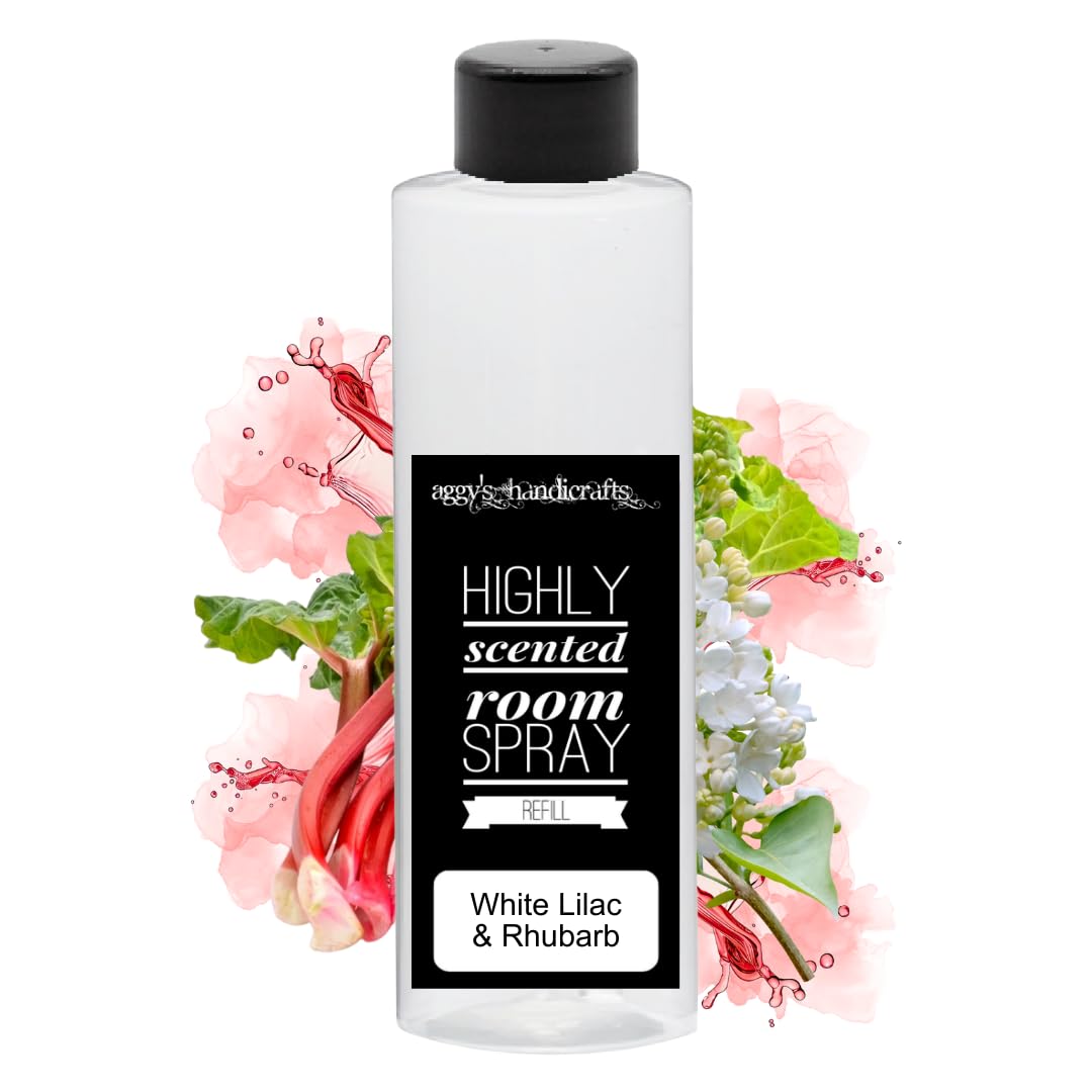 WHITE LILAC & RHUBARB Handmade Highly Scented Room Spray 200ml Refill