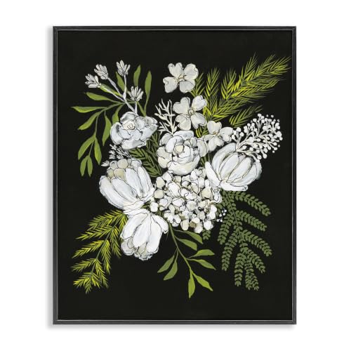 Blooming White Floral Still Life, 11 x 14 Inch Framed Giclée Print