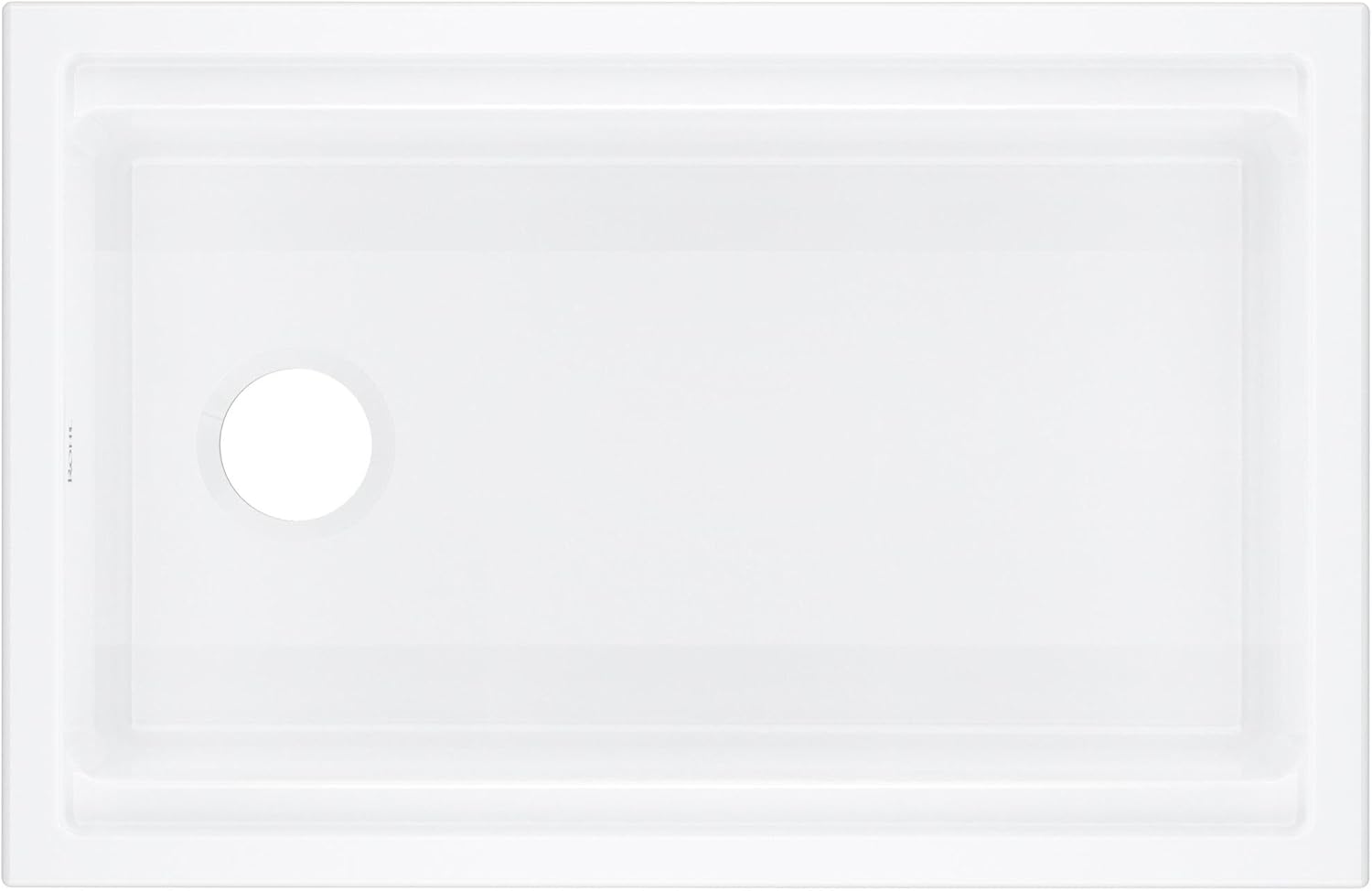 Rohl ALUM3019WS Allia 30-13/16" Undermount Single Basin Fireclay Kitchen Sink - White
