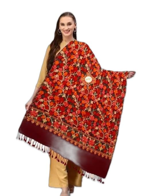 WOMEN SHAWLS, WOMEN STOLES,SHAWLS FOR WOMEN, SHAWLS,STOLES, EMBROIDERY SHAWL FOR WOMEN,EMBROID AMR-P154-image-27