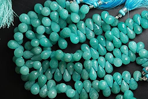 Amazonite perles gouttes 10mm pour créer vos bijoux bohèmes d'été