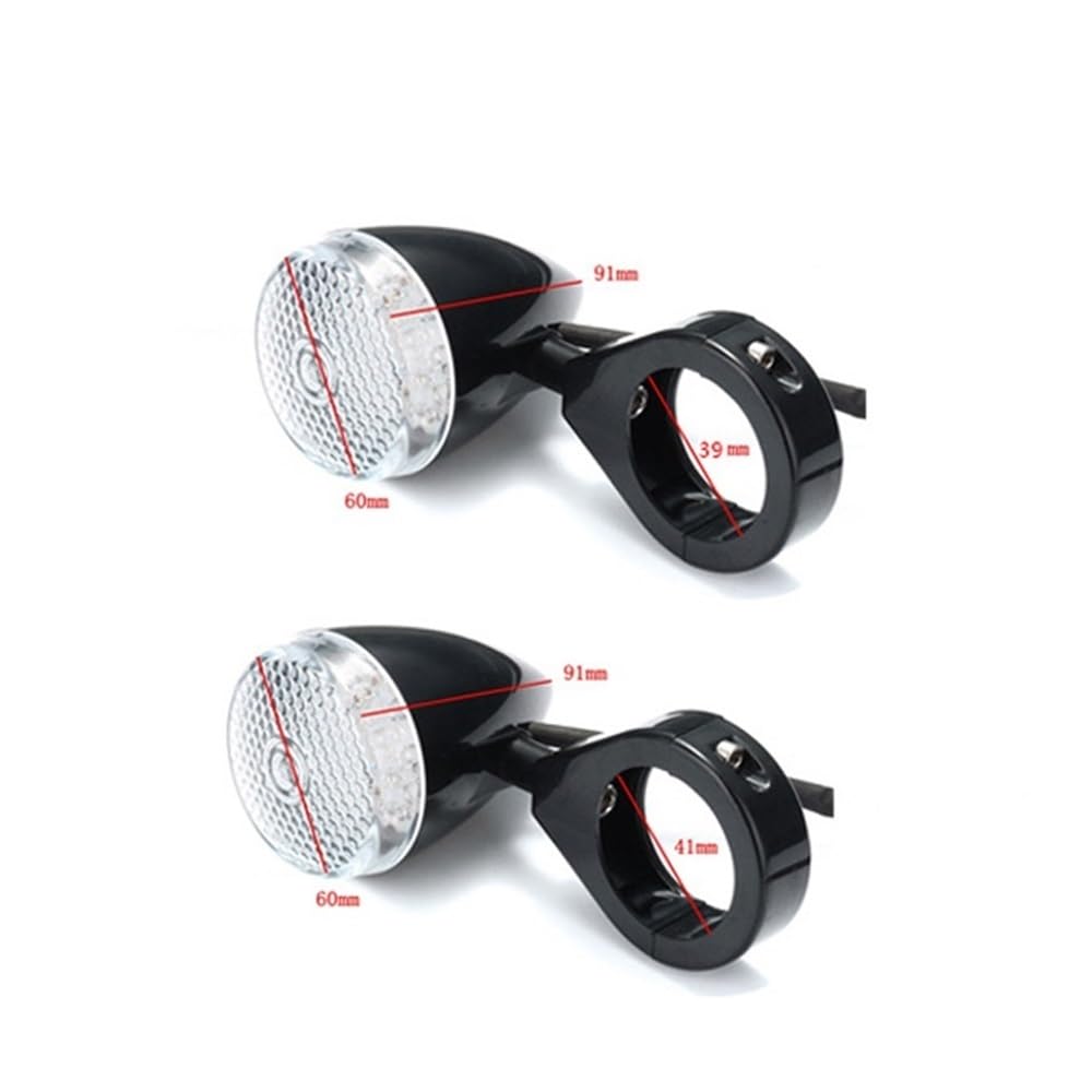 Freno Luce Stop Lampada Indicatori di Direzione A LED con Morsetto Anteriore Posteriore per Moto da 4 Pezzi Spie per 39mm/41mm