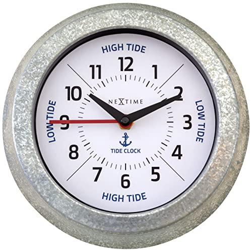 NeXtime Wall Clock, Metal, Blue, One Size