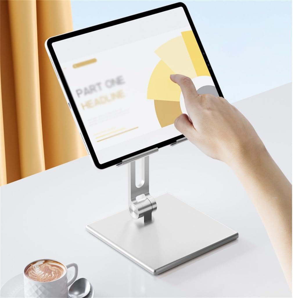 Carbon Steel Tablet Computer Stand Foldable Adjustable Support Desk Storage Rack(OneColor) image 4