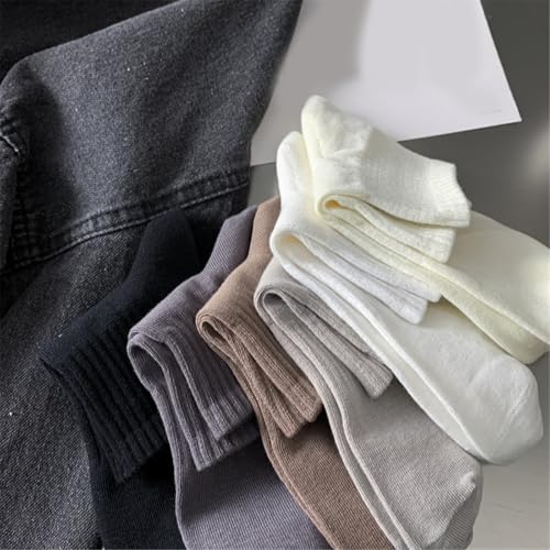 Mens Sport Athletic Basic Solid Color Cotton Ankle Socks Moisture Wicking Breathable Short Tube Socks for Hiking Work3