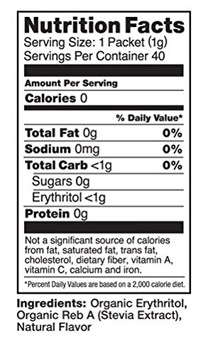 Vista 11 de Pyure Estevia orgánica edulcorante 40unidades Paquete de 6