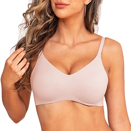 Girlpal Mujer Sujetador sin Costuras Soft Push up Bralette Mutilsize Brassière 3D Tiras de Gelatina-Suave para Empujar el Pecho Mujer XS