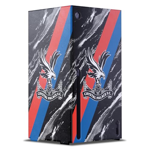Xbox Series X Skin Crystal Palace FC Marbre Noir Head Case Designs Autocollant Console de Jeu