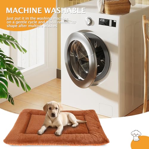 PET SPPTIES Hundebett Weiches und Warmes Matten Hundekissen Waschbarn kuschelig Umkehrbar Haustier Sofakissen PS085 (90X70 cm, Orange)