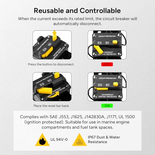 Image of DR.PREPARE 12V 100Ah Trolling Motor LiFePO4 Battery with 60A Circuit Breaker Kit, 1280Wh Lithium Iron Phosphate Battery with 100A BMS, Low & High Temp Protection for Boats, Marine, RV
