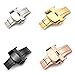 WCWKMYMPTZ Fashion Double Press Butterfly Buckle Watch Button Accessory10 12 14 16 18 20 22mm Nonautomatic Watch Stainless Steel Clasp Clasp(14mm Black)