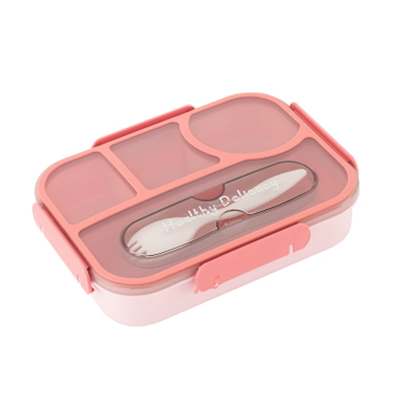 jiingekk 4 Section Leak Proof Food Container Insulated Microwave Safe 1100ML Large Capacity Dishwasher Friendly for Health Meals Leak Proof Lunch Box