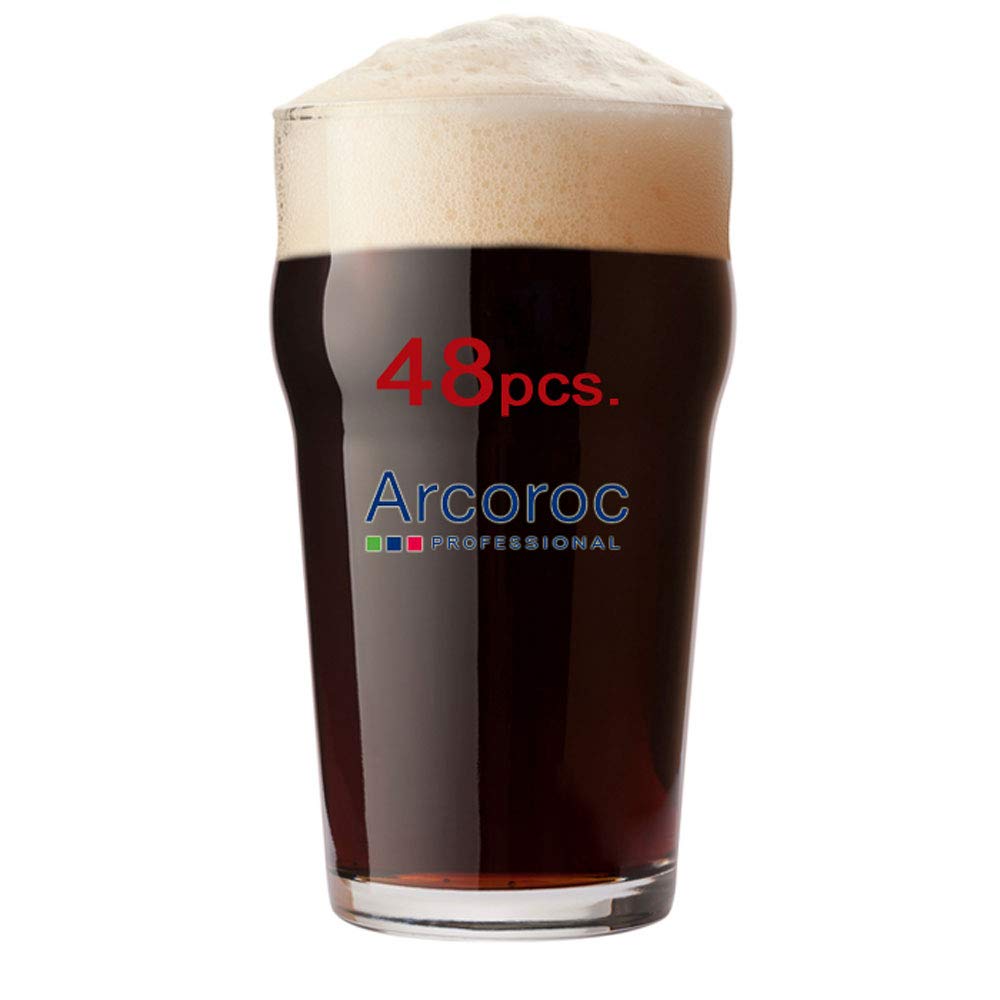 Nonic Pint Glasses CE 20oz - Set of 48 | Imperial Pint Glasses, English Pub Glasses by Pasabahce
