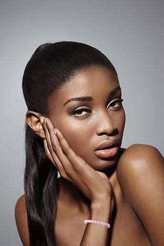 Vista 125 de MASSIVE BEADS Pulsera elástica de yoga hecha a mano con piedra natural, cristal curativo, energía, regalos para adultos unisex de 0.157 in, 0.236