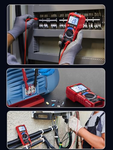 Image of Digital Multimeter TRMS 6000 Counting,with DC AC Voltmeter Ohm Volt Amp Meter Temperature Frequency NCV Measures Voltage Current Resistance Diode Continuity Capacitance, Home, Automotive Battery Test