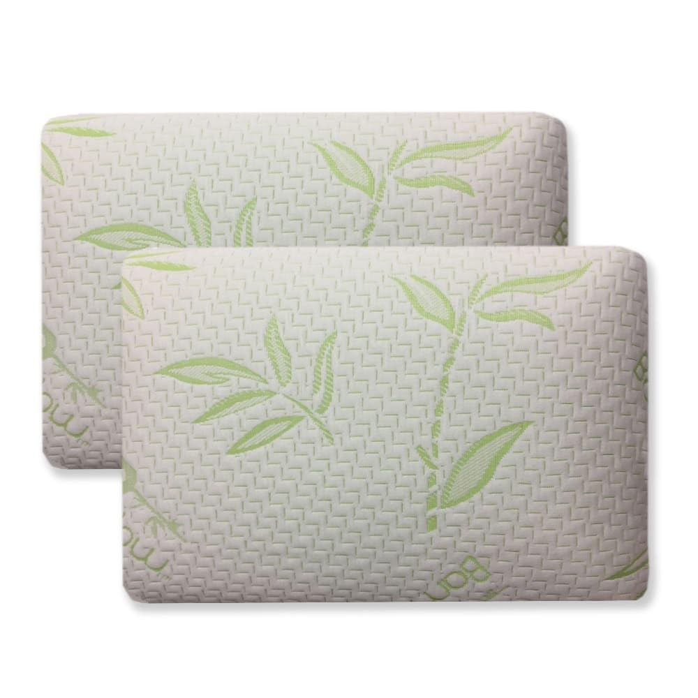 Oreiller mémoire de forme 40x60 cm ergonomique cervical Alpes Blanc de deux