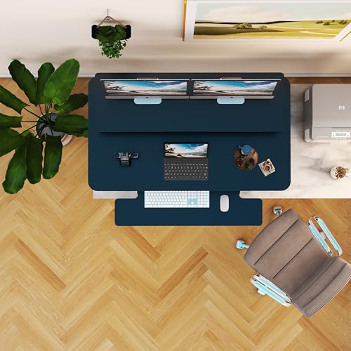 Lubvlook 42 Inch Standing Desk Converter, Height Adjustable Sit Stand Desk Riser thumb #5