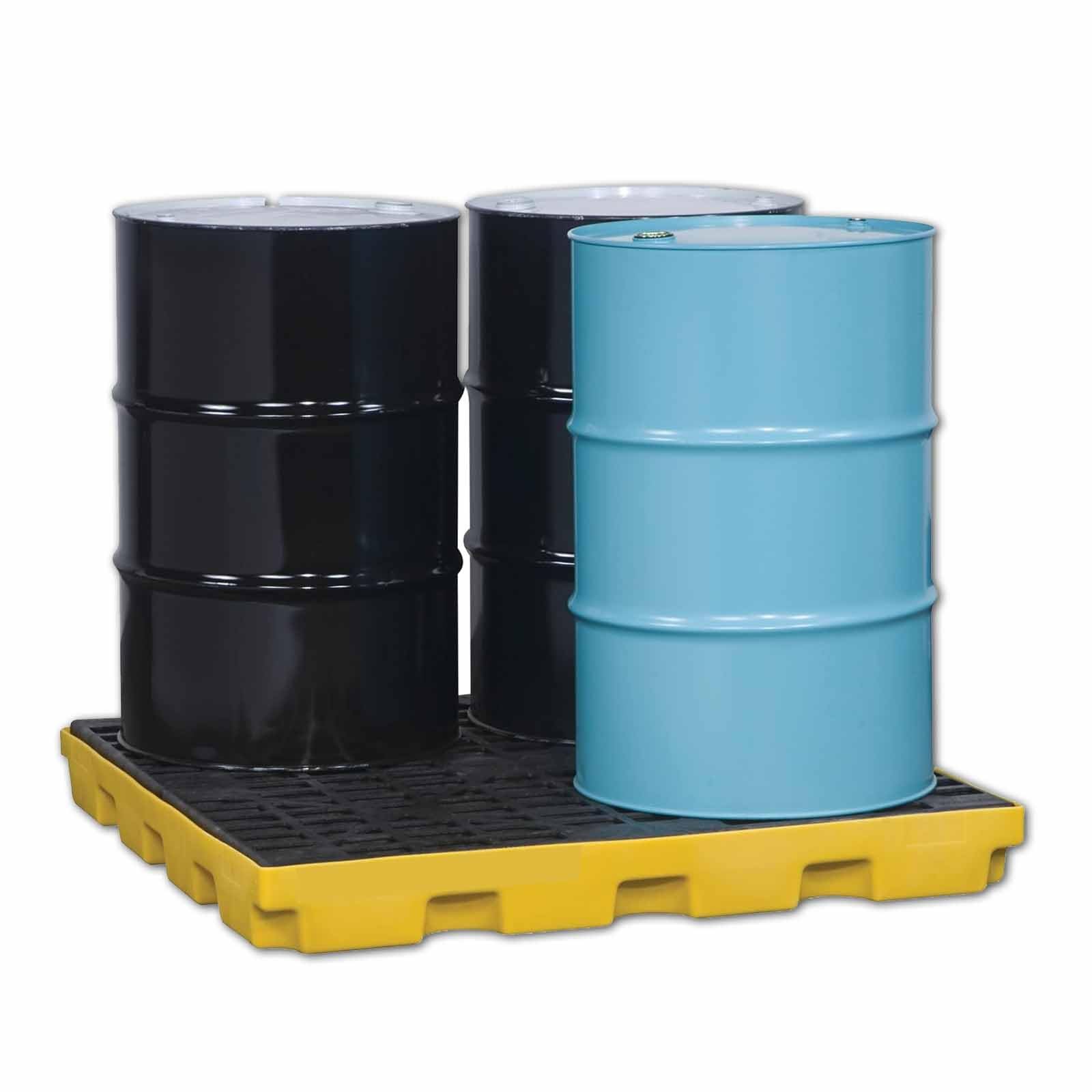 JKJZSALJ Stackable Modular Spill Containment Platform - Leakproof Detachable Plastic Pallet With Grating Tray & Drain, 120X120X10Cm, Ideal For Safe Liquid Storage & Spill Control,72x72x16cm