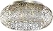 Maxim 24150BCGS Arabesque Patterned Metal Beveled Crystal Flush Mount Ceiling Lighting, 7-Light Xenon 280 Total Watts, 8" H x 18" W, Golden Silver