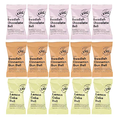 Dig / Get Raw - Ball Mix Box (16er Pack) - Snacks aus biologischen, natŸrlichen Zutaten - Vegan, glutenfrei und raffiniert, zuckerfrei (16 x 25 g)
