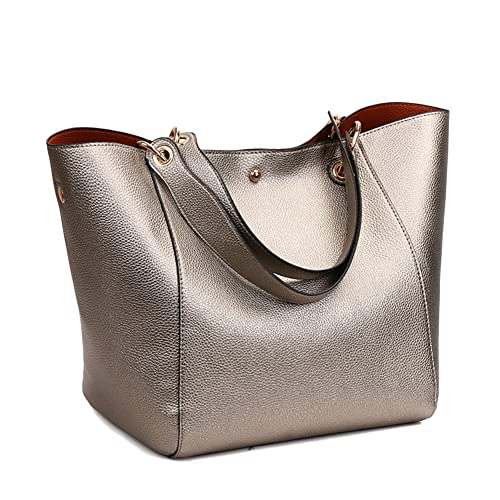 Sac d'épaule cabas noir en cuir PU pour femme active grand format urbain