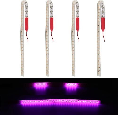 YSY Paquete de 4 luces blancas de 23.6in 23.62 pulgadas Knight Rider Flash Escáner LED de neón, impermeable, cortable, decorativa, tira de luz para