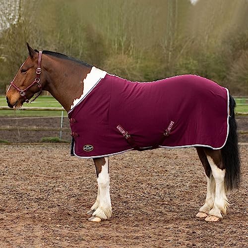 Gallop Jersey Fleece Cooler Rug For Horse Pony Equestrian (5'6", Burgundy)