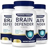 NutraVibe (3 Pack) Brain Defender - Brain and Memory Support Supplement, BrainDefender Pills for Focus & Lasting Performance, All-Natural Ingredients, Easy-to-Swallow, Pro Reviews (180 Capsules)