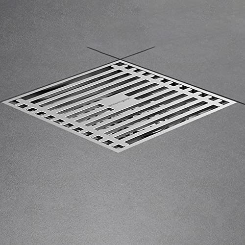 Drain de douche de 4 pouces en laiton finition chrome brossé style luxe maglev
