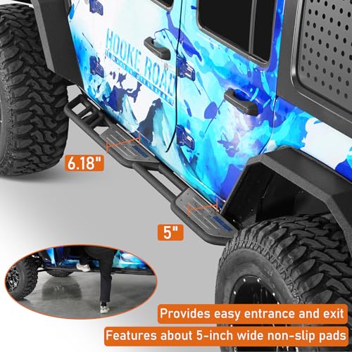 Estribos laterales 6'' para Jeep Wrangler JL 2018-2026 miniatura 4