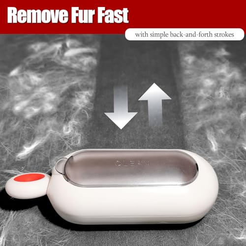 Image of Lint Roller Resuable for Clothes, Magic Self- Cleaning Pet Hair Remover for Cats Dogs Fur, Portable Washable Pet Hair Removal Tool Brush for Curtain, Carpet, Bedding, Sofa, Couch, White