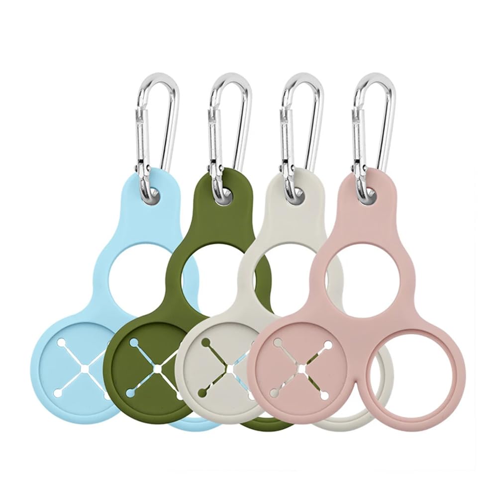 ARFUKA Water Bottle Clip Silicone Water Bottle Carrier with Carabiner Towel Hook Clip 2 Ring Water Bottle Holder for Backpack Outdoor Pack of 4