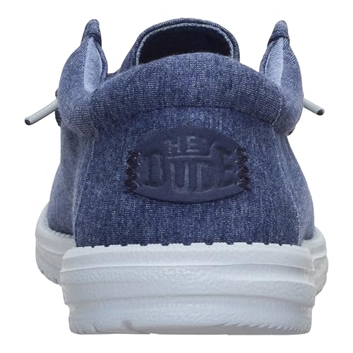 Image of HEYDUDE Men's Wally Stretch Jersey Slip On Shoes | Lightweight Comfortable Travel Loafers with Elastic Laces