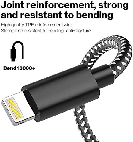 Android Micro USB Charging Cable,[10ft] USB 2.0 High Speed Sync Charger Cable Wire,Nylon Braided Cord for Samsung Galaxy S7 S6 Edge Note 5/4/3,LG,Xbox,PS4,Echo Dot(2nd),Camera,Android Smartphones,Moto