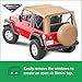 MasterTop Replacement Soft Top Fabric - Fits Jeep Wrangler TJ 1997-2006 - Jeep TJ Soft Top with Removeable Side Quarter & Rear Windows - (Spice Diamond, Without Upper Door Skins)