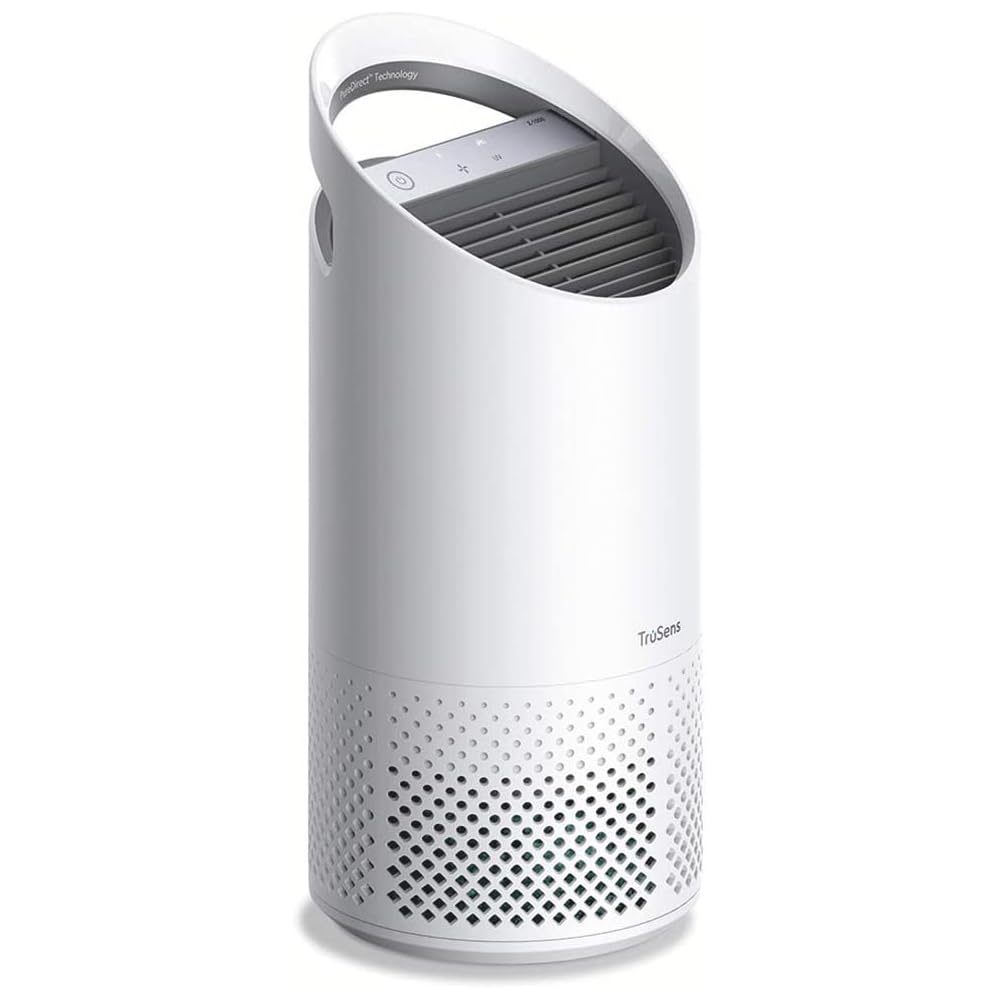 TruSens Z-1000 Air Purifier | 360 HEPA Filtration with Dupont Filter | UV Light Sterilization Kills Bacteria Germs Odor Allergens in Home | Dual Airflow for Full Coverage (Small), White