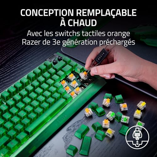Razer BlackWidow V4 75% Phantom Green résolvez le manque d'espace avec ce clavier mécanique
