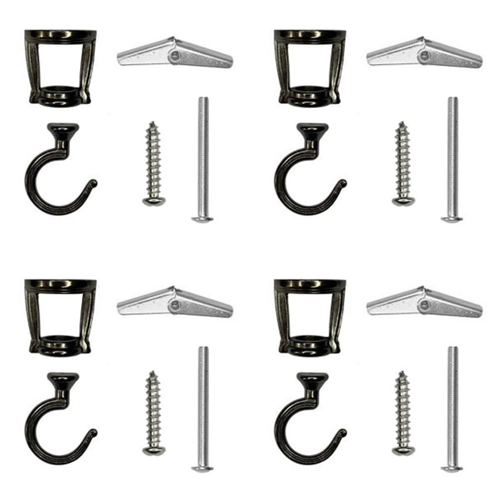 Osmond 4 Pcs Ceiling Hooks for Hanging Plants,Heavy Duty Metal Plant Hooks, Screw in Hooks for Hanging Birdfeeders Easy to Use