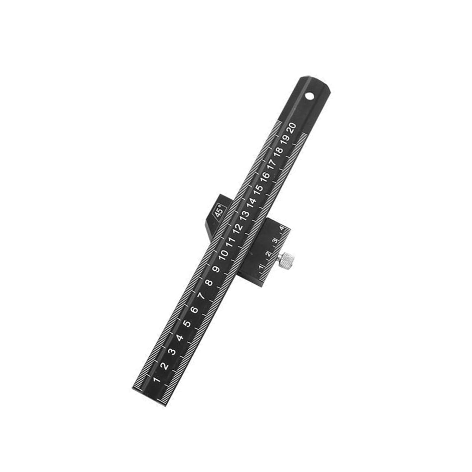 20-50cm Aluminum Alloy Sliding Ruler for 90/45 Degree Woodworking Metalworking Adjustable Miter Square